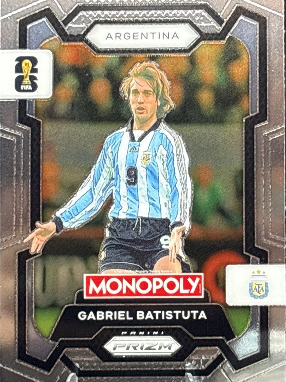 Panini Monopoly Prizm Gabriel Batistuta Soccer Card